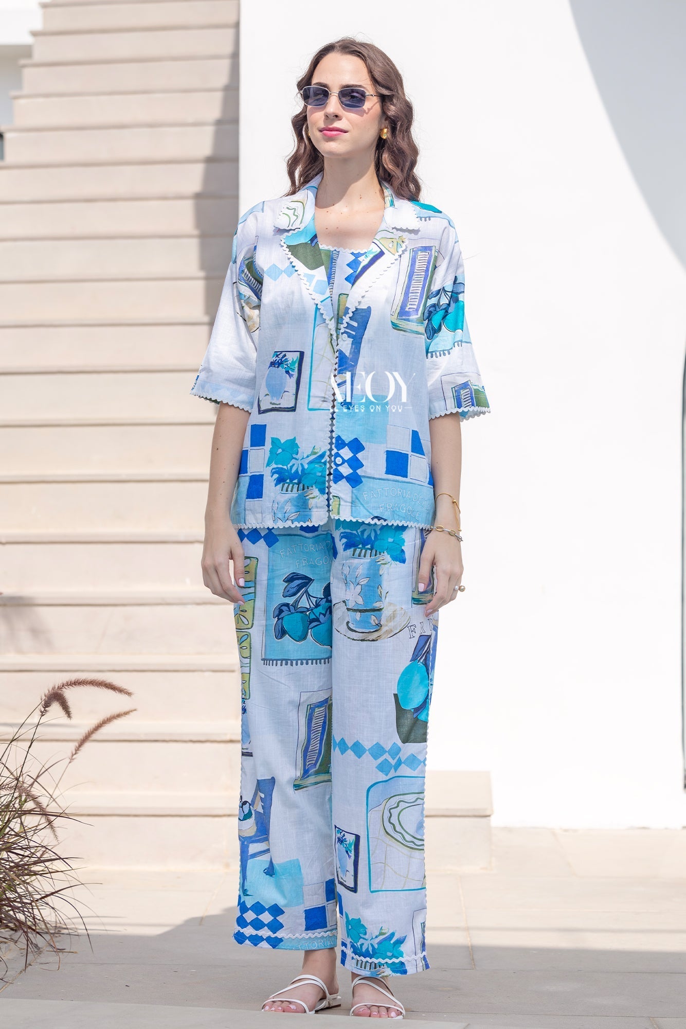 Blue Printed-Co-ord Set