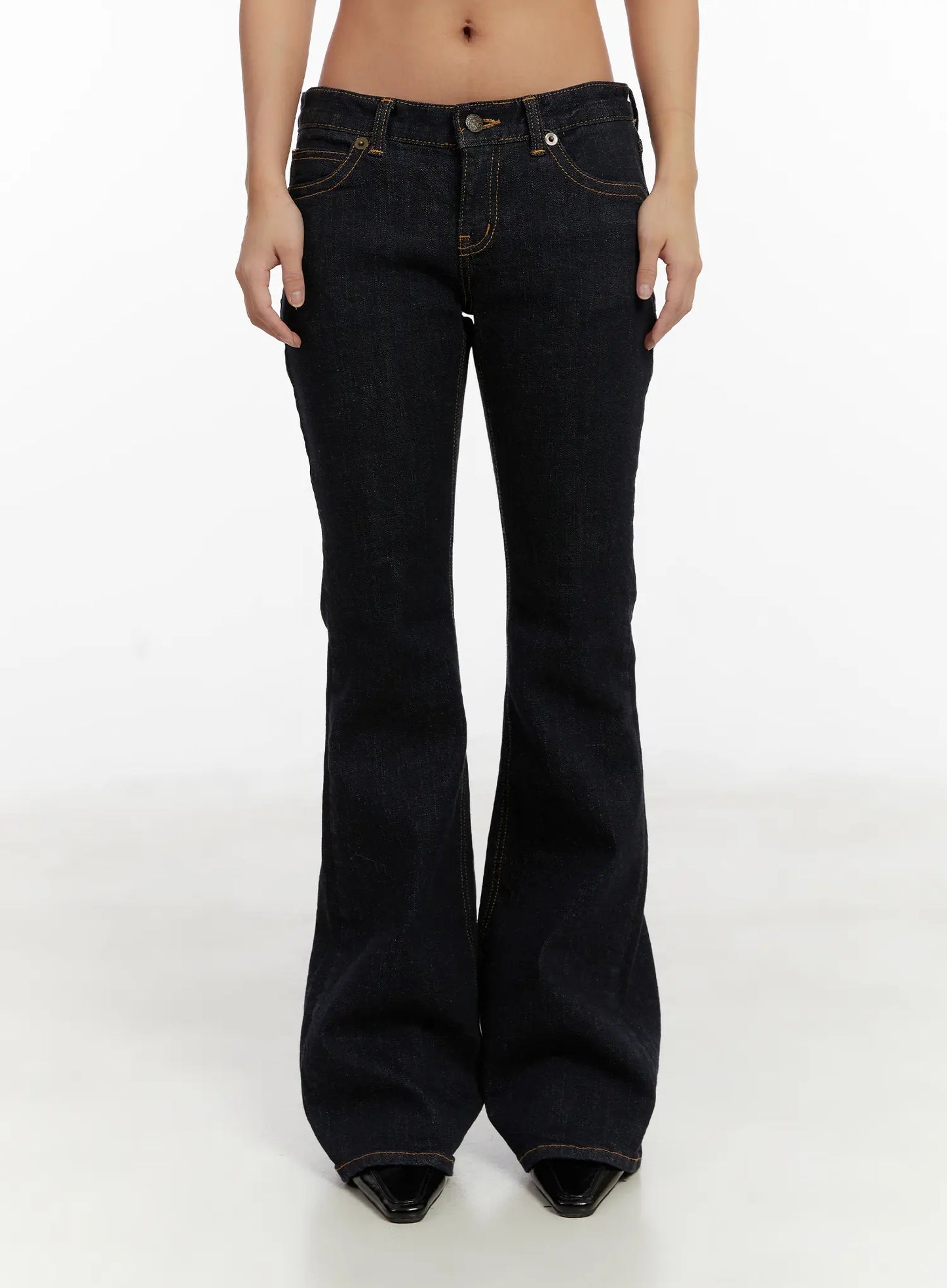 Adalee Non-Fade Low-Rise Flare Jeans CD515