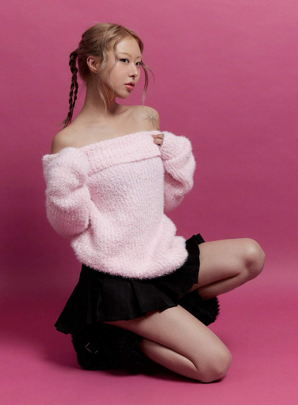 Acrylic Dream Solid Sweater CN425