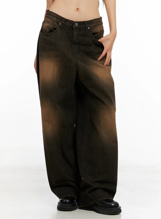 Analia Washed Wide-Leg Jeans CO529