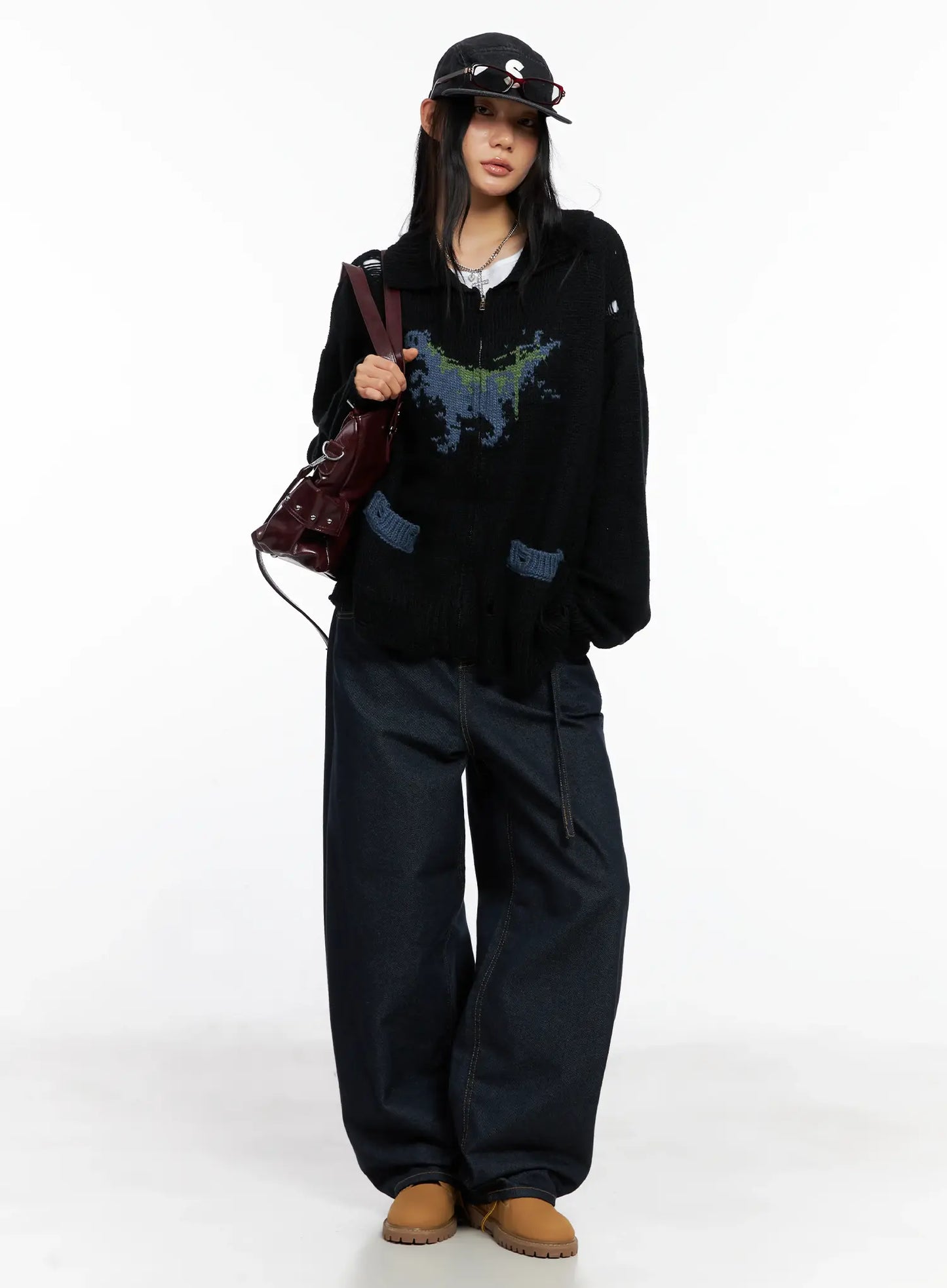 Alanna Sun Belt Baggy Jeans CO528