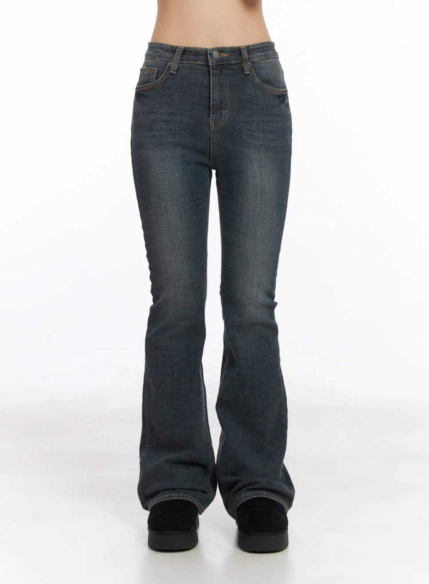 Ailani Fleece-Lined Bootcut Flared Jeans CD509