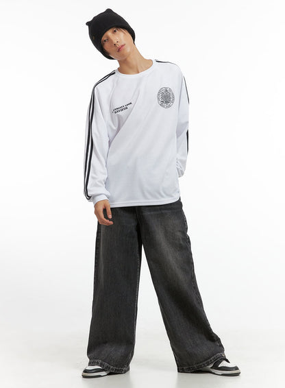 Men's Wide Leg Fit Denim Jeans IO417