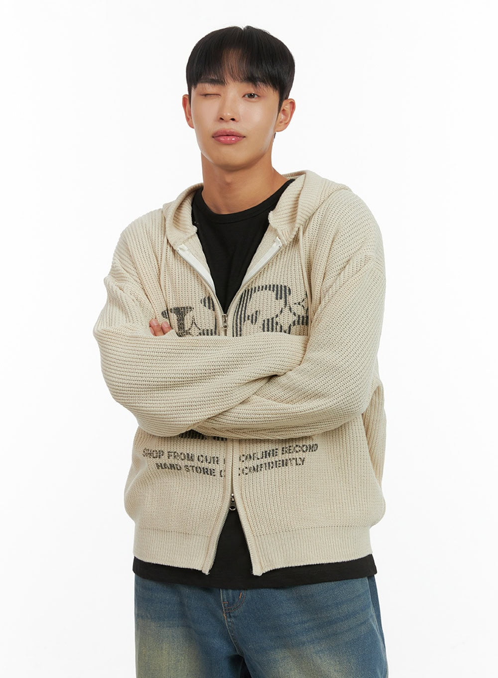 Men's Street Style Hoodie Knit  IS419