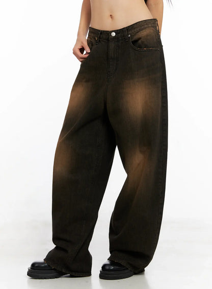 Analia Washed Wide-Leg Jeans CO529