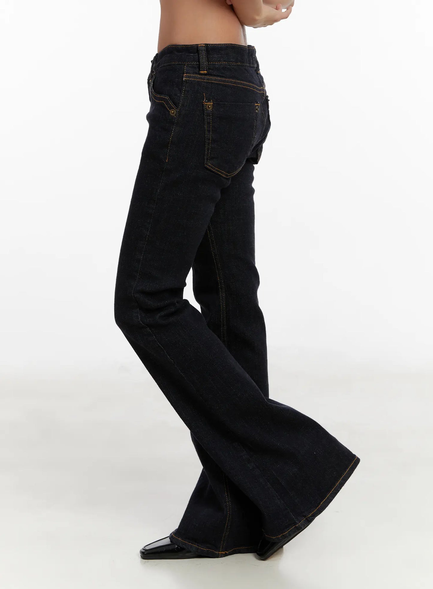 Adalee Non-Fade Low-Rise Flare Jeans CD515