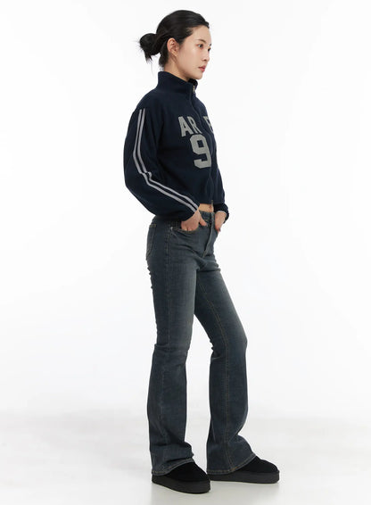 Ailani Fleece-Lined Bootcut Flared Jeans CD509
