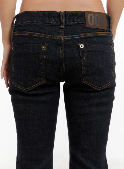 Adalee Non-Fade Low-Rise Flare Jeans CD515
