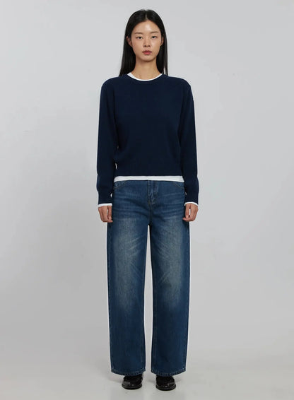 Alaina Wide Leg Jeans IJ508