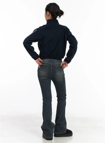 Ailani Fleece-Lined Bootcut Flared Jeans CD509