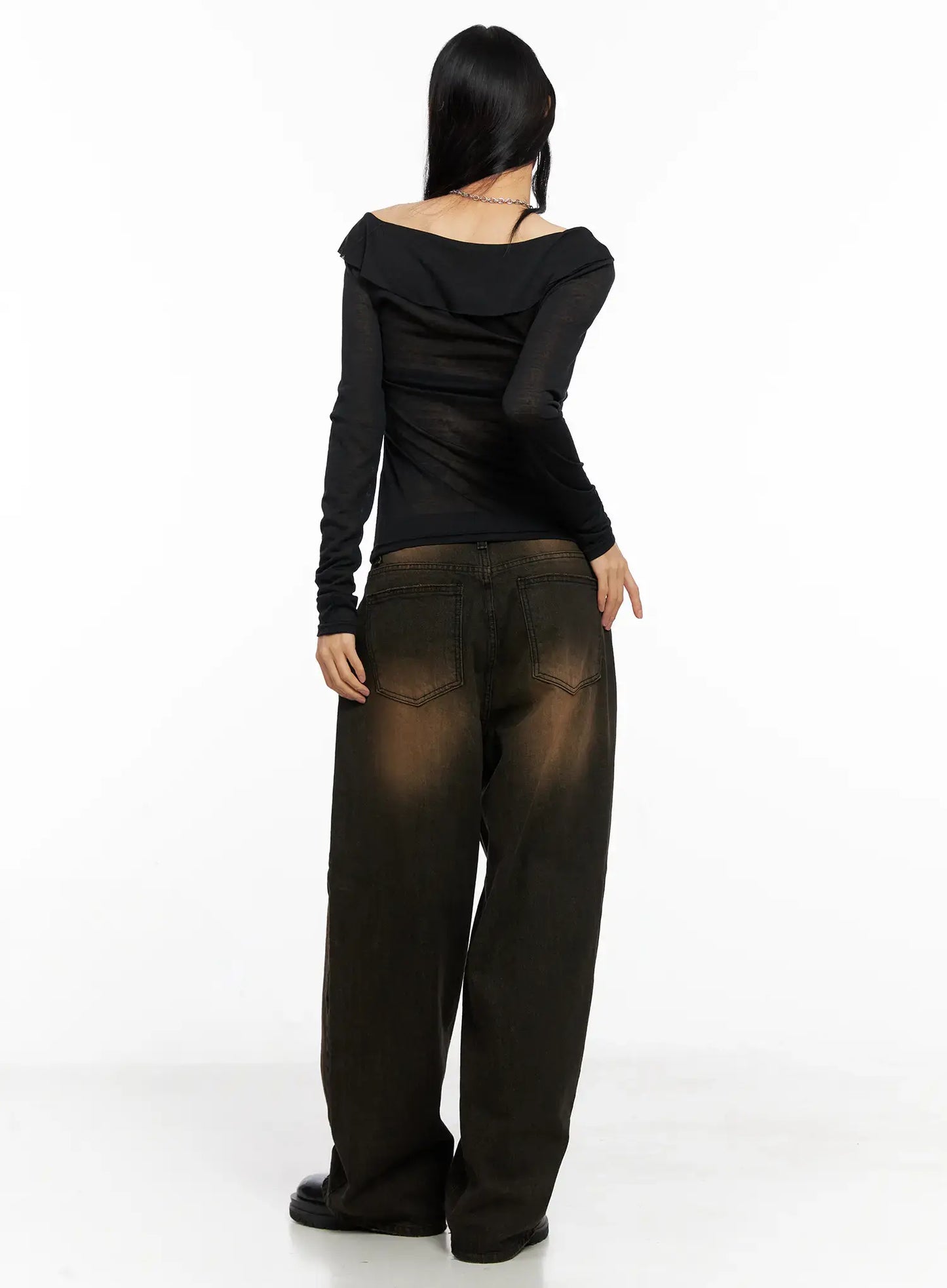 Analia Washed Wide-Leg Jeans CO529