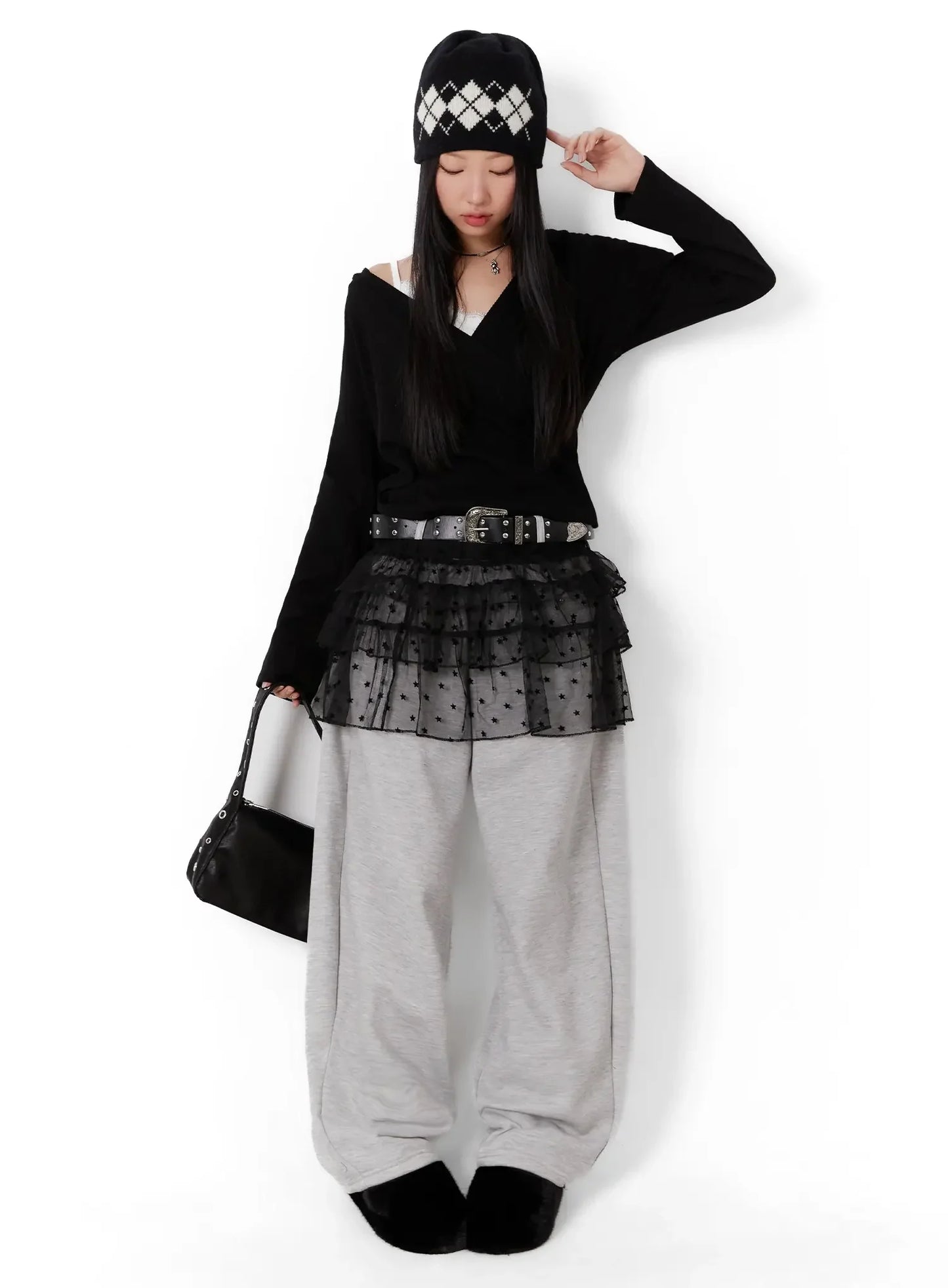 Argyle Knit Beanie ID525