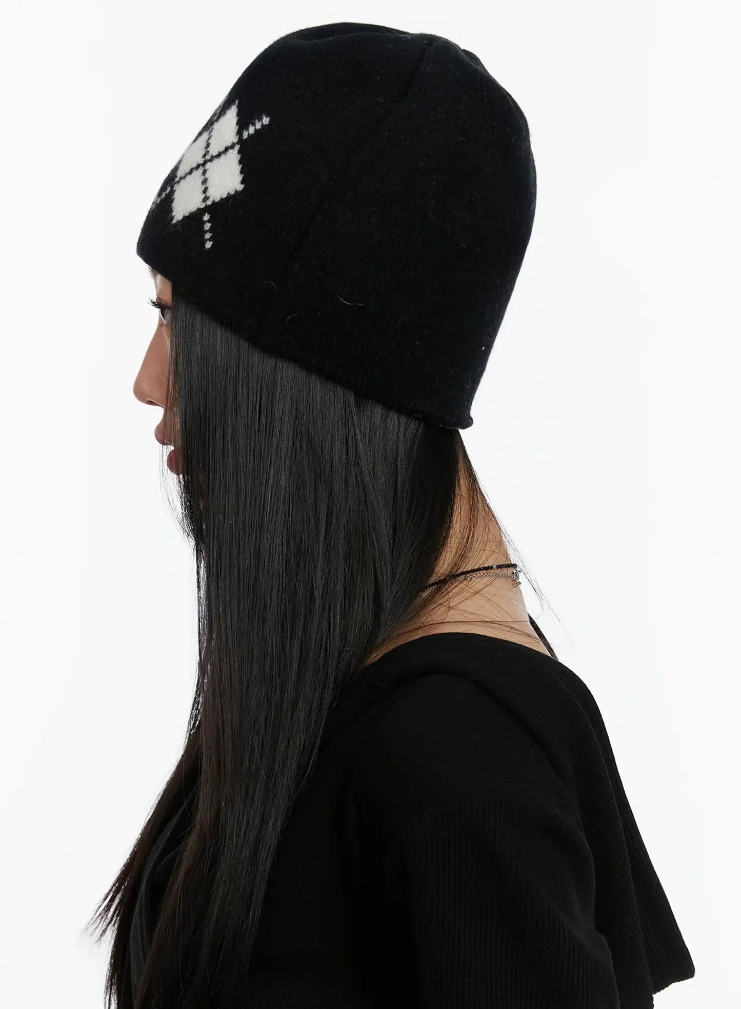 Argyle Knit Beanie ID525