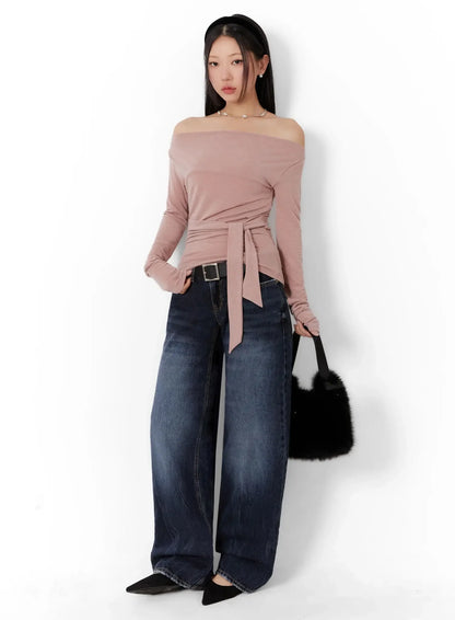 Aimee Low Rise Wide Leg Jeans ID525