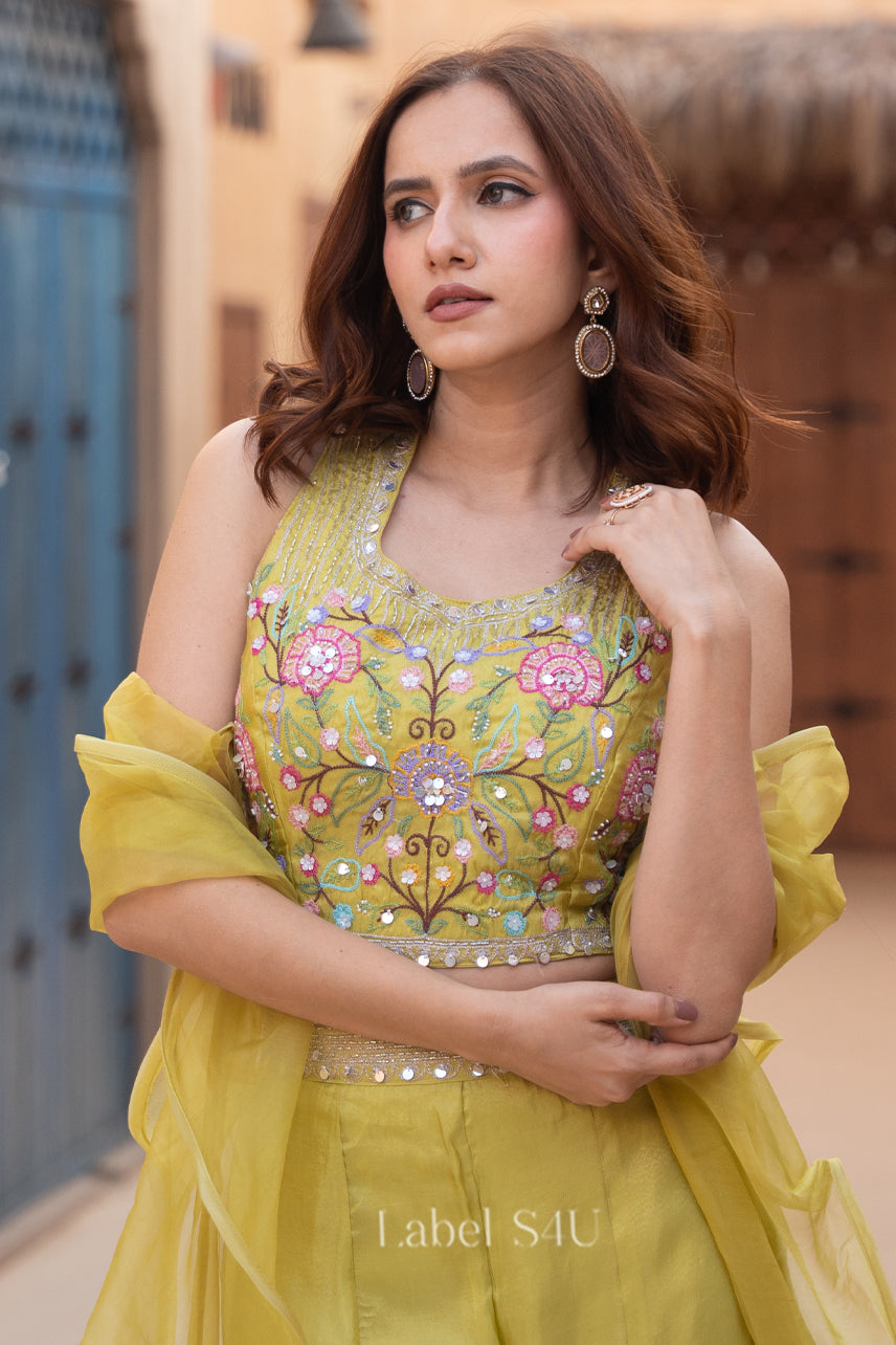 Yellow Glow-Indo-Western Set