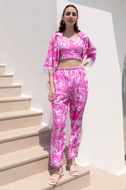 Pink Vacation-Co-ord Set