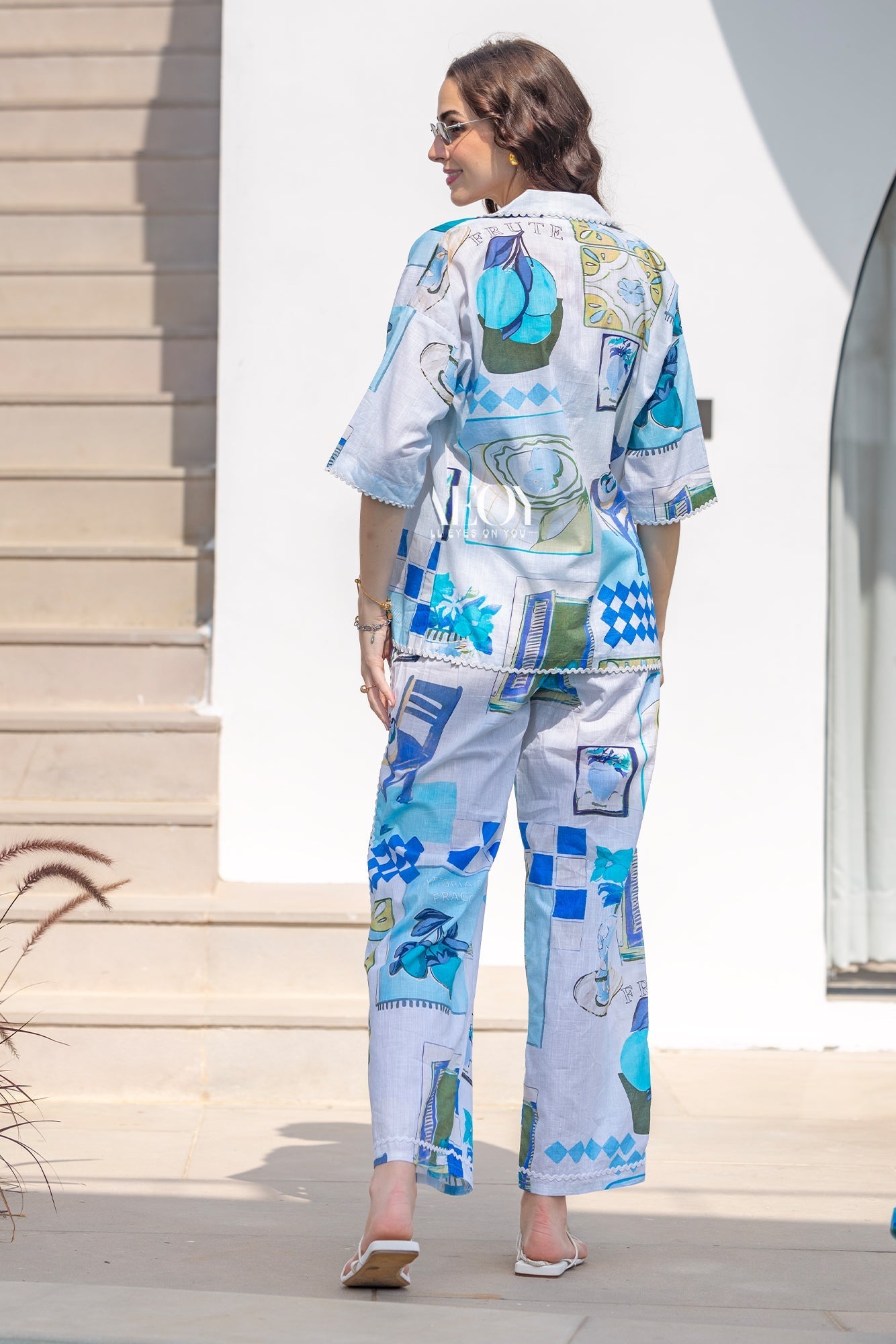 Blue Printed-Co-ord Set