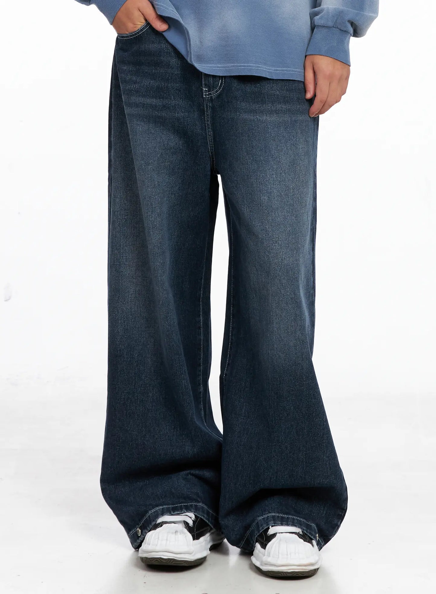 Men's Wide Leg Fit Denim Jeans IO417