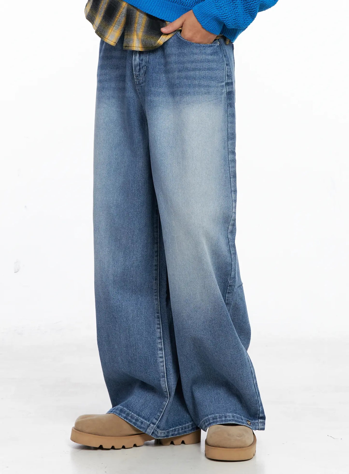 Men's Wide Leg Fit Denim Jeans IO417