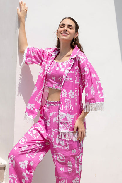 Pink Vacation-Co-ord Set