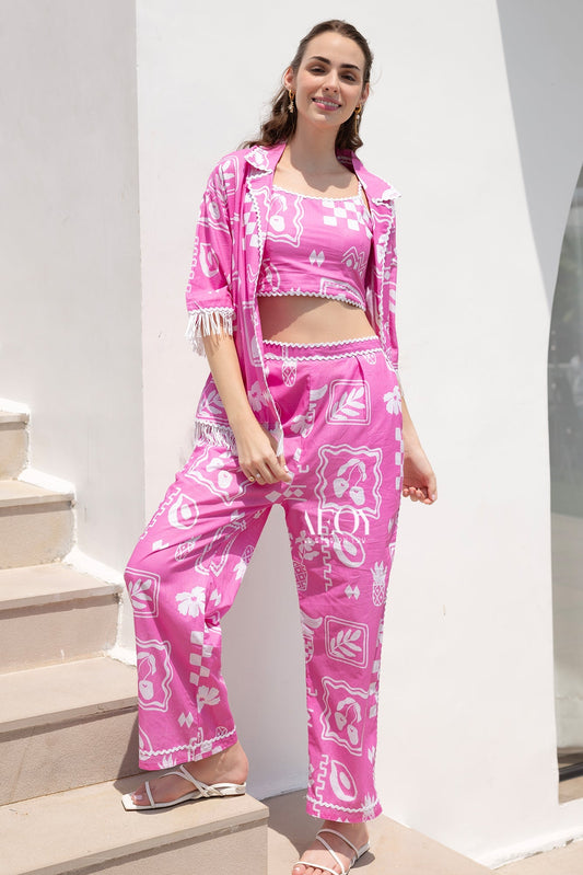 Pink Vacation-Co-ord Set