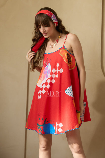 Red Casual-Mini Dress