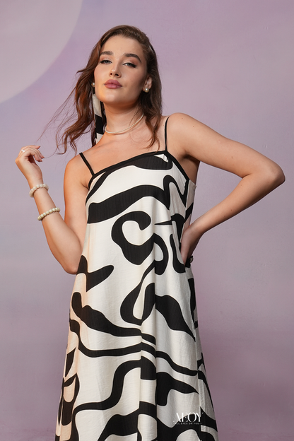 Black & White-Maxi Dress