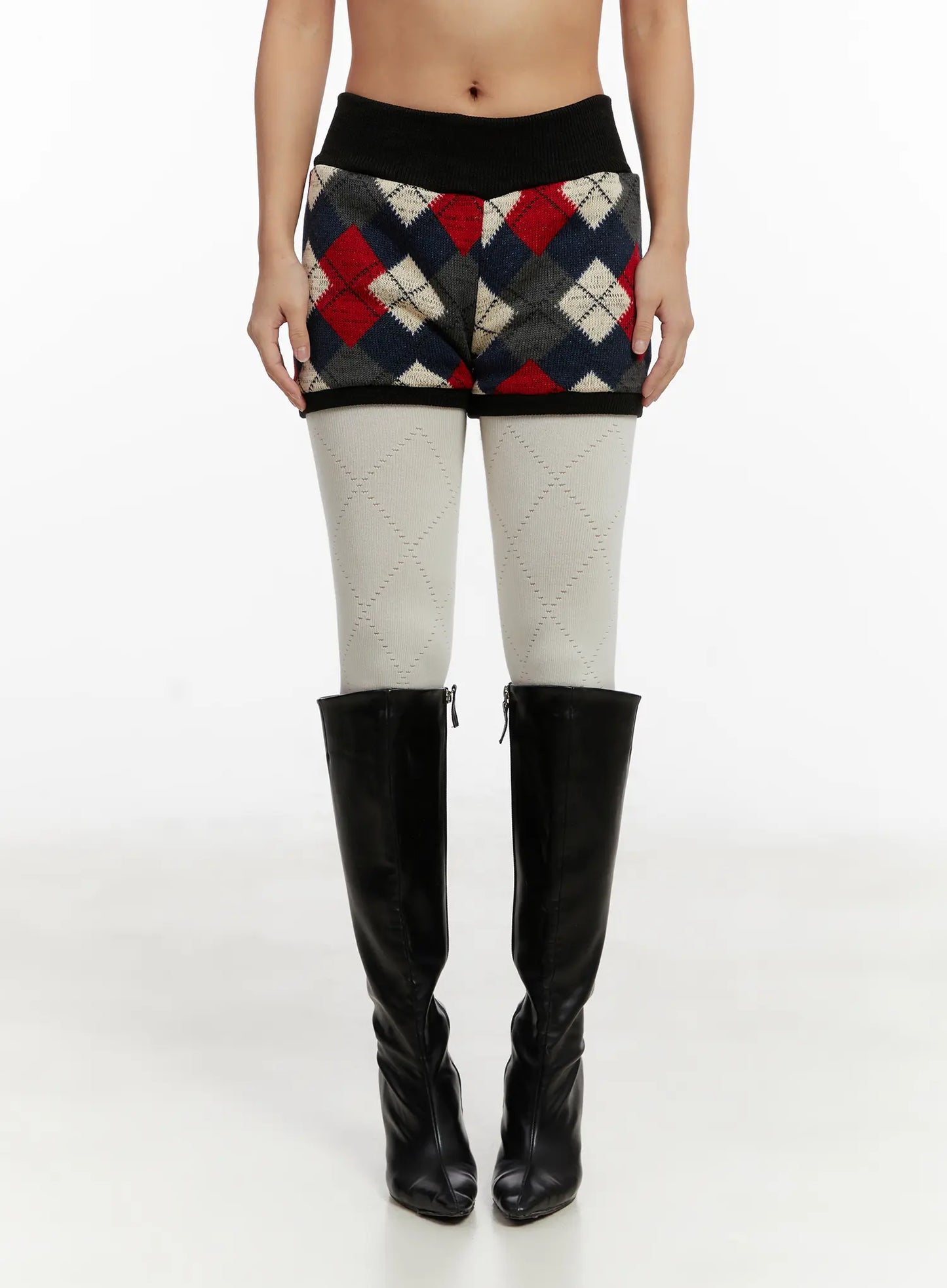 Argyle Knit Shorts CD512