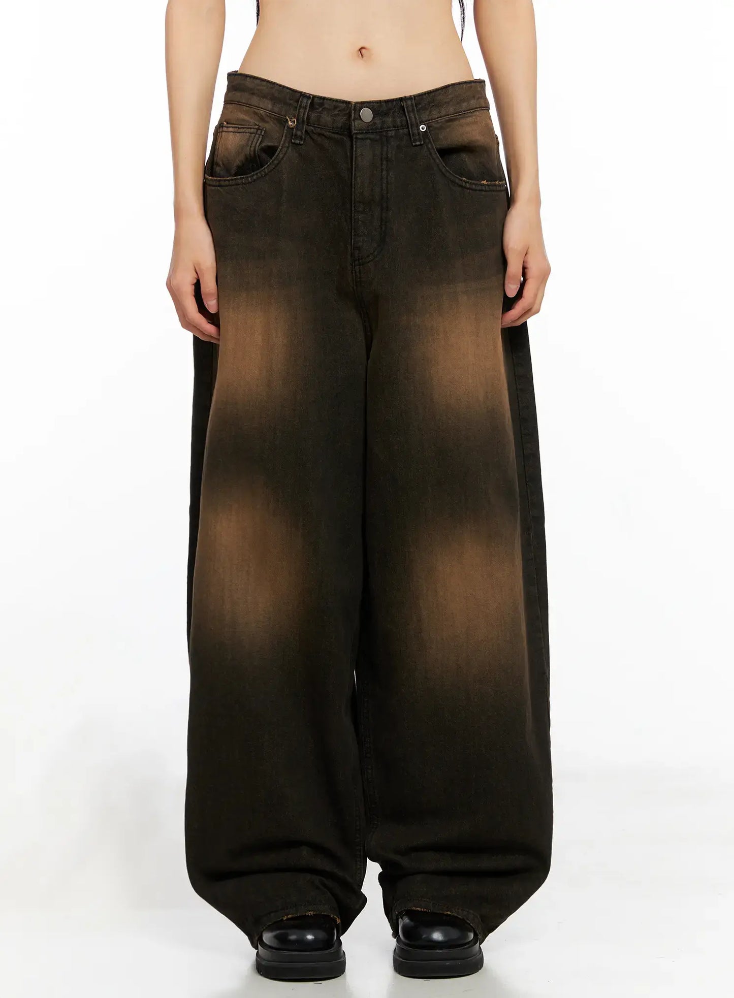 Analia Washed Wide-Leg Jeans CO529